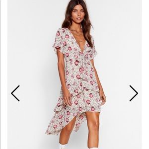 Flower Floral Midi Dress